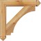 Ekena Millwork Imperial Arts and Crafts Rough Sawn Bracket w/ Offset Brace, Western Red Cedar, 6"W x 28"D x 28"H BKT0604X28X28IMP03RWR - alternate 4